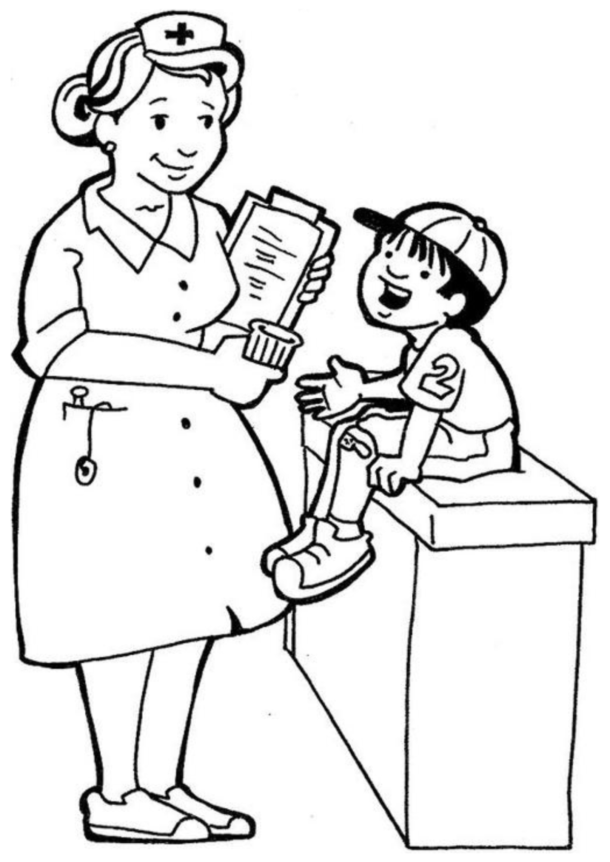 Desenho para Colorir Médico