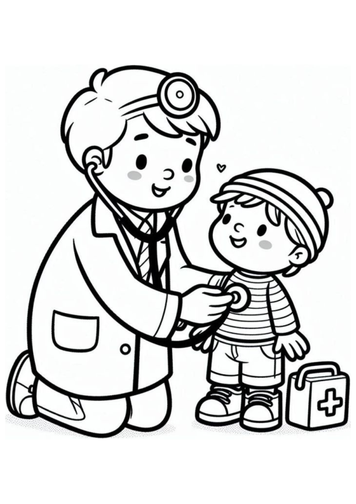 Desenho para Colorir Médico