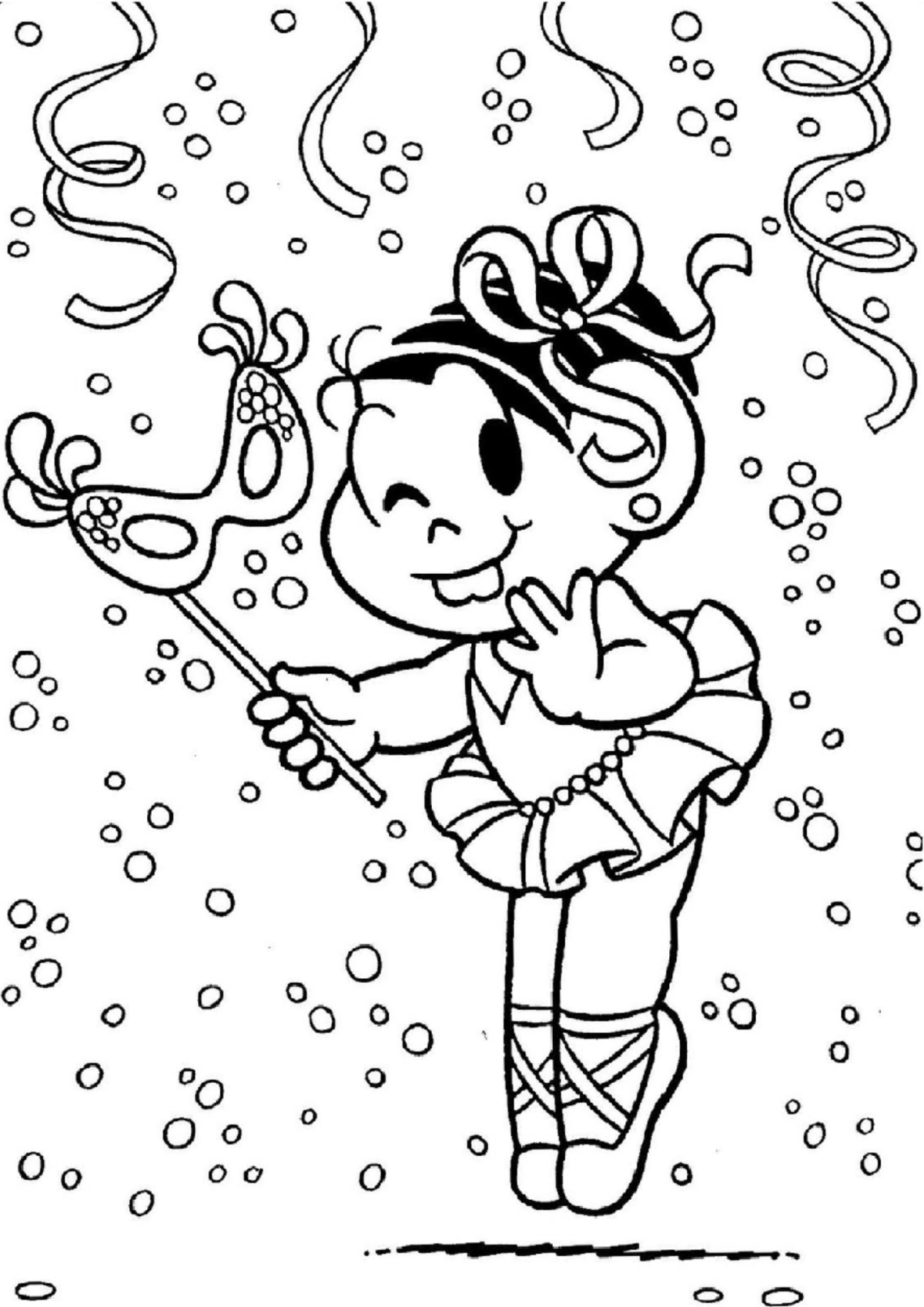 Desenho para Colorir Mônica