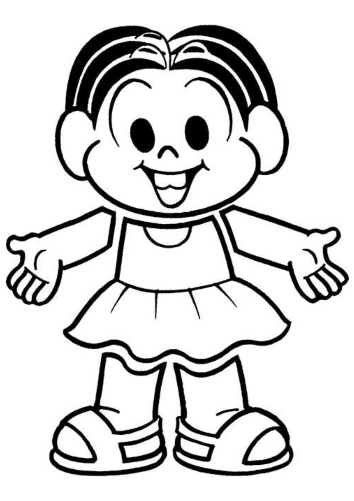 Desenho para Colorir Mônica