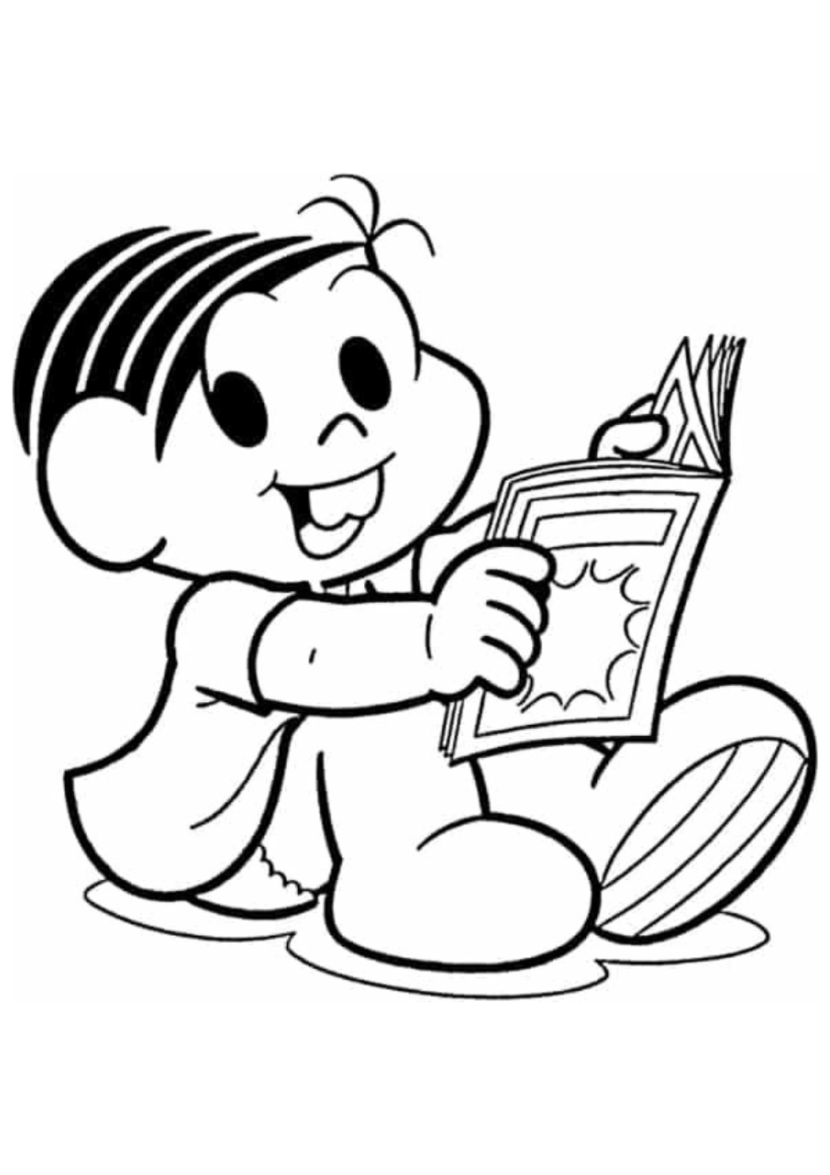 Desenho para Colorir Mônica