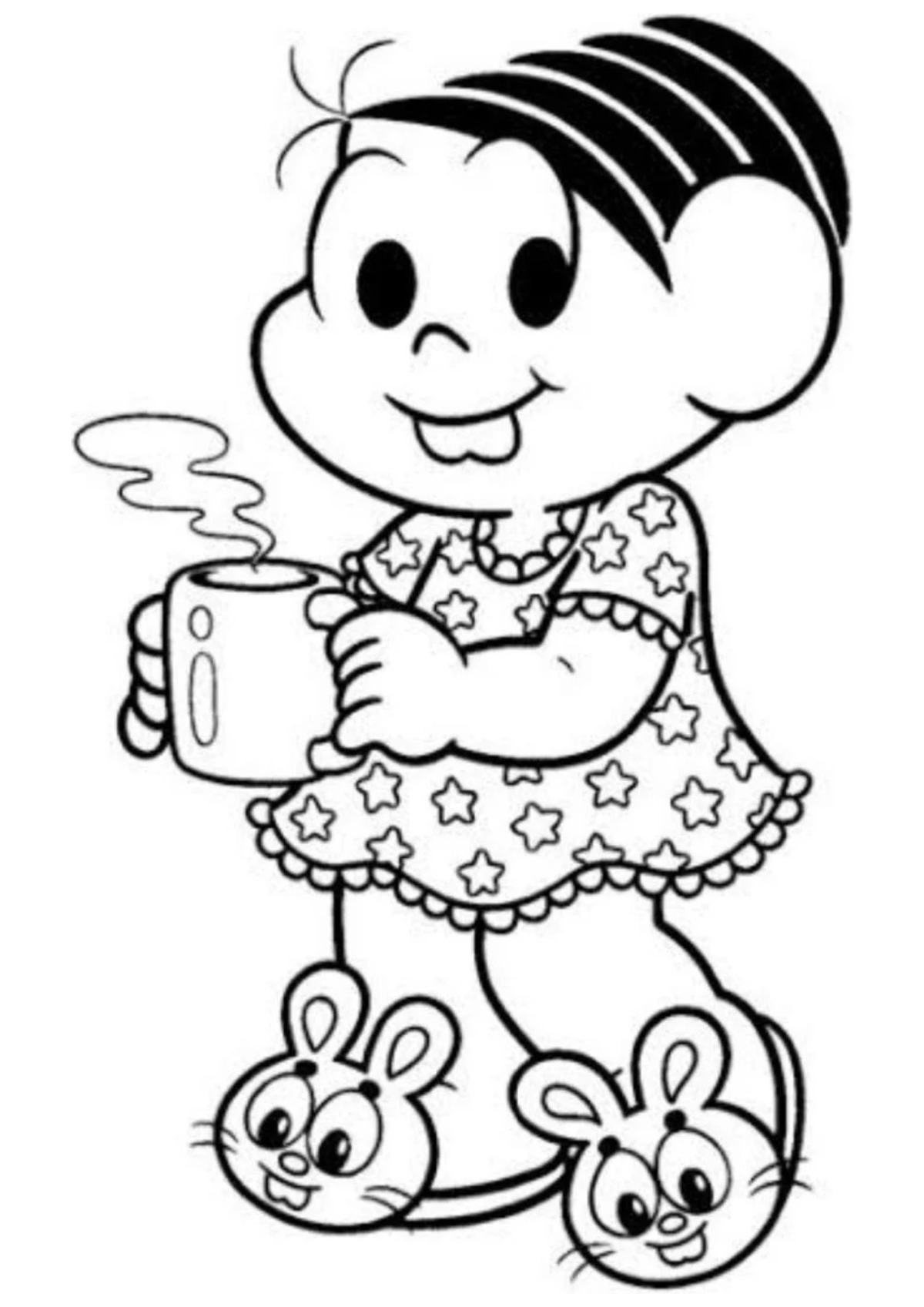 Desenho para Colorir Mônica