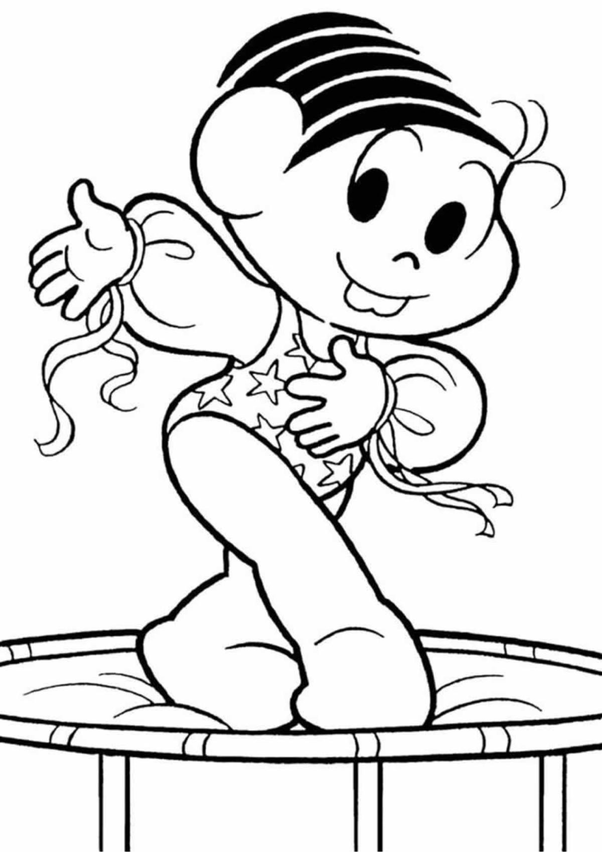 Desenho para Colorir Mônica
