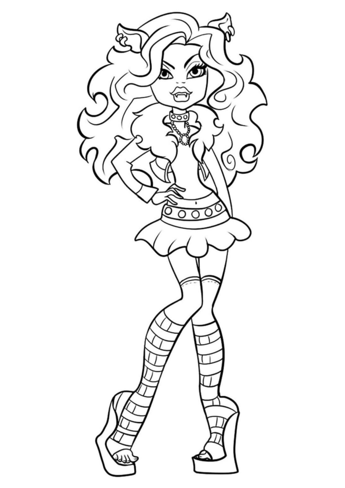 Desenho para Colorir Monster High