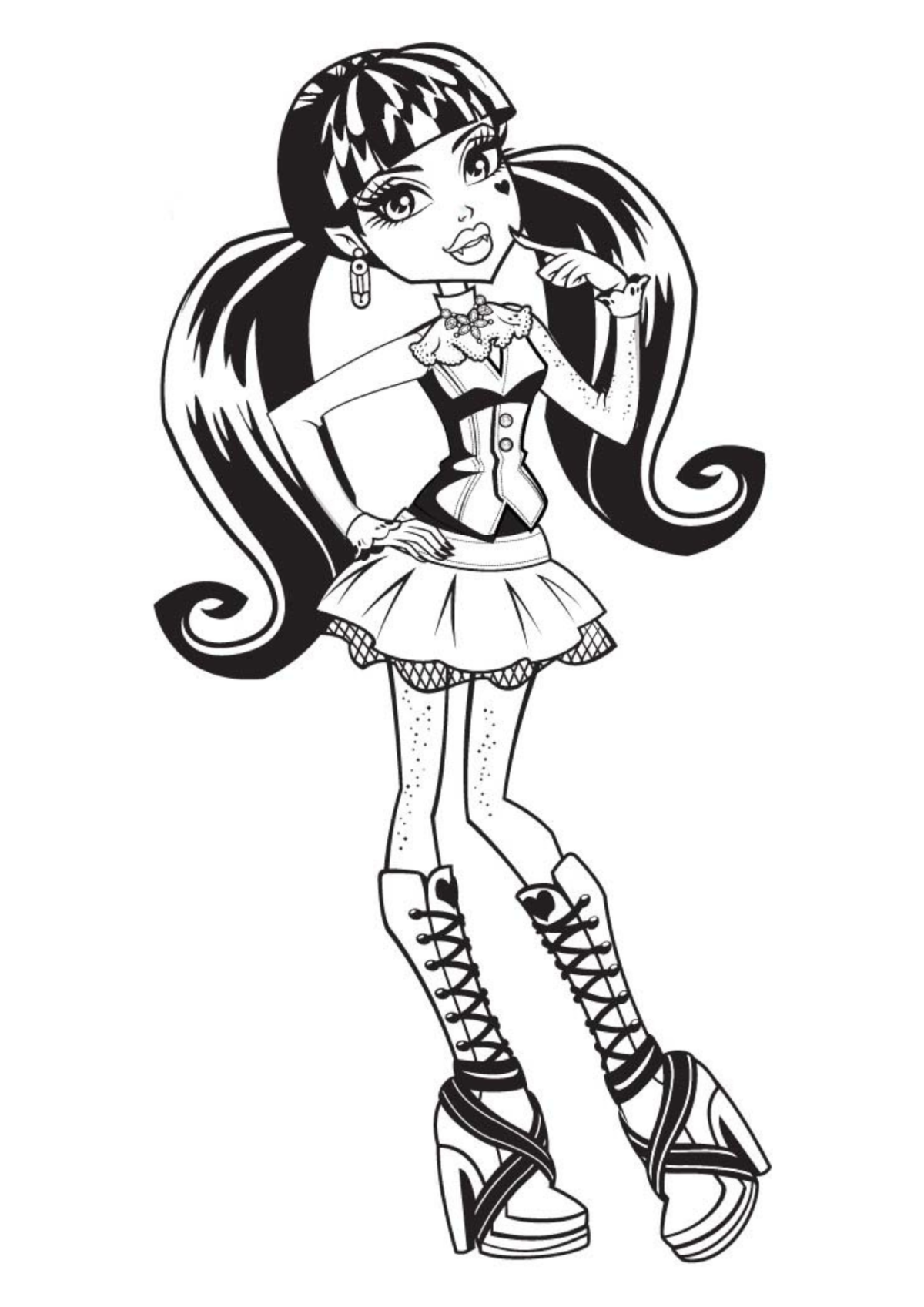 Desenho para Colorir Monster High