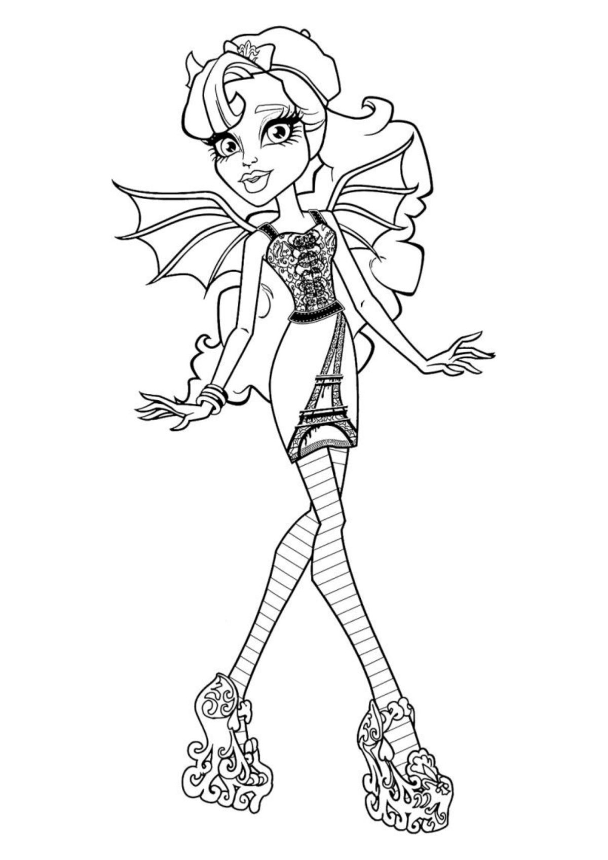 Desenho para Colorir Monster High