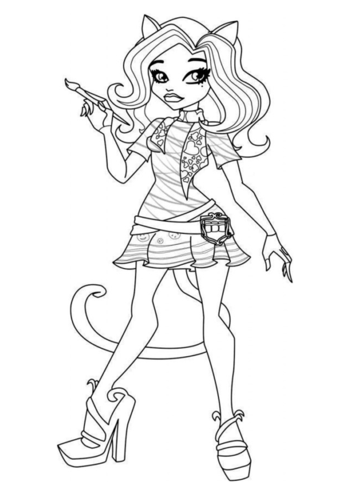 Desenho para Colorir Monster High