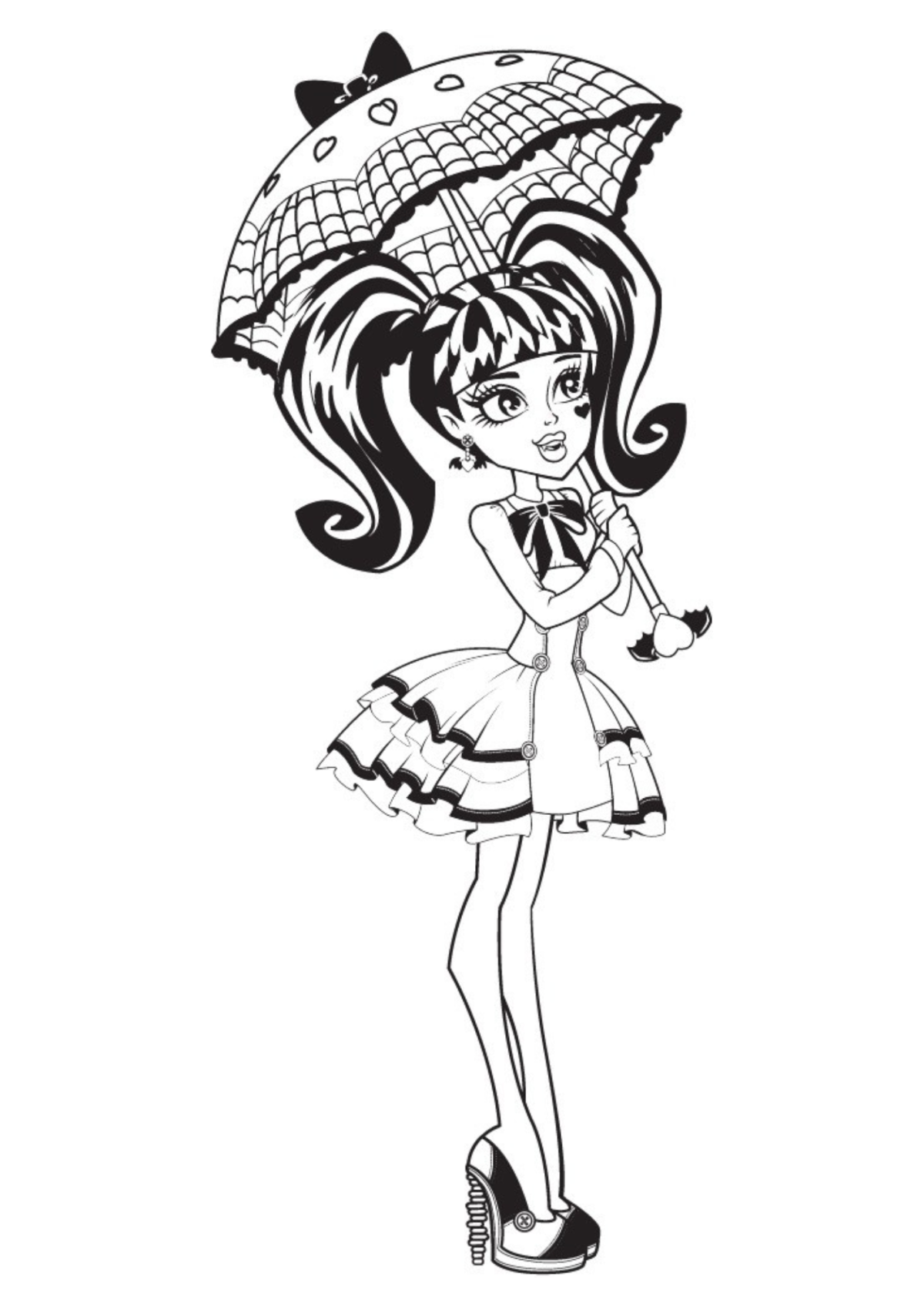 Desenho para Colorir Monster High