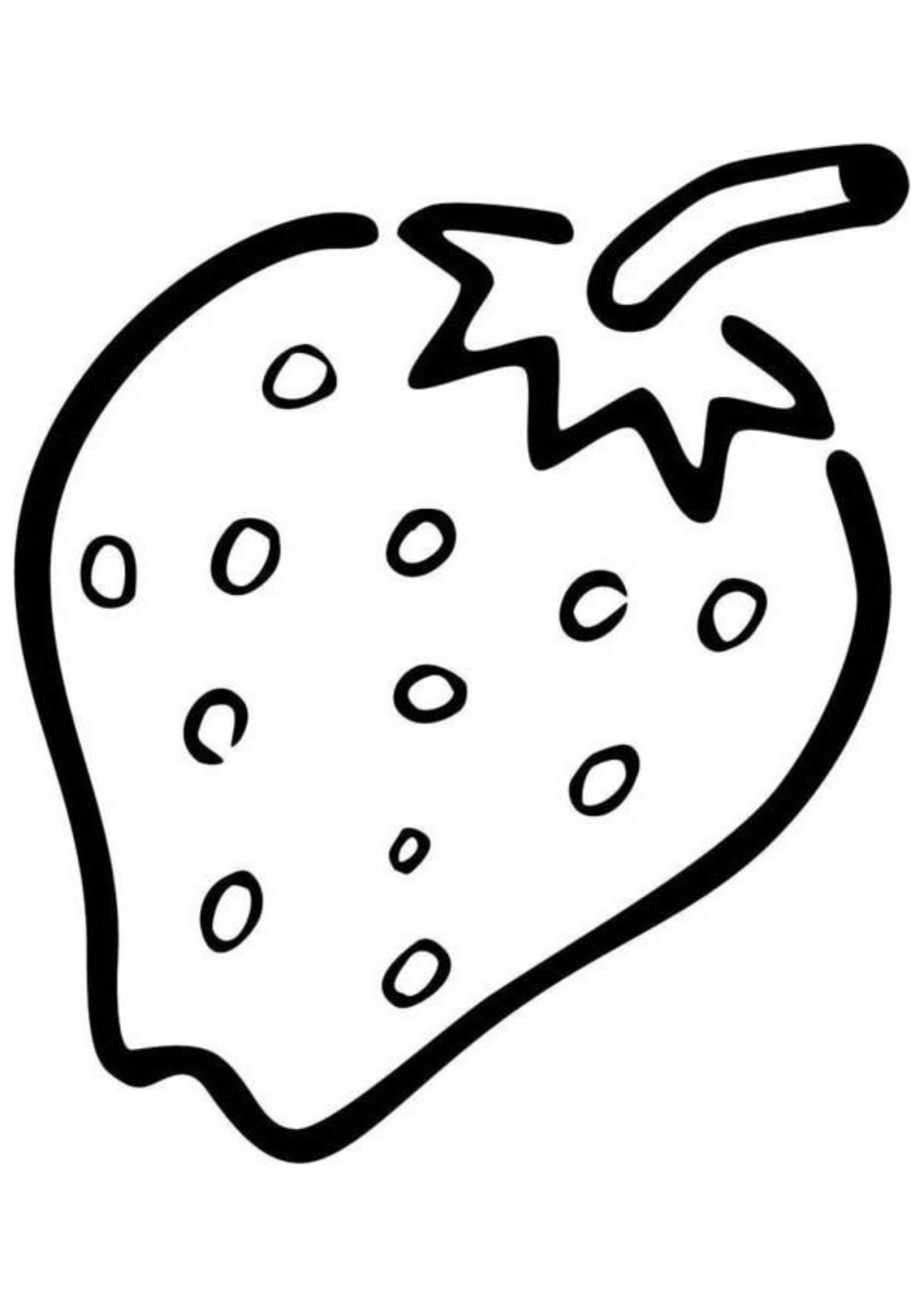 Desenho para Colorir Morango
