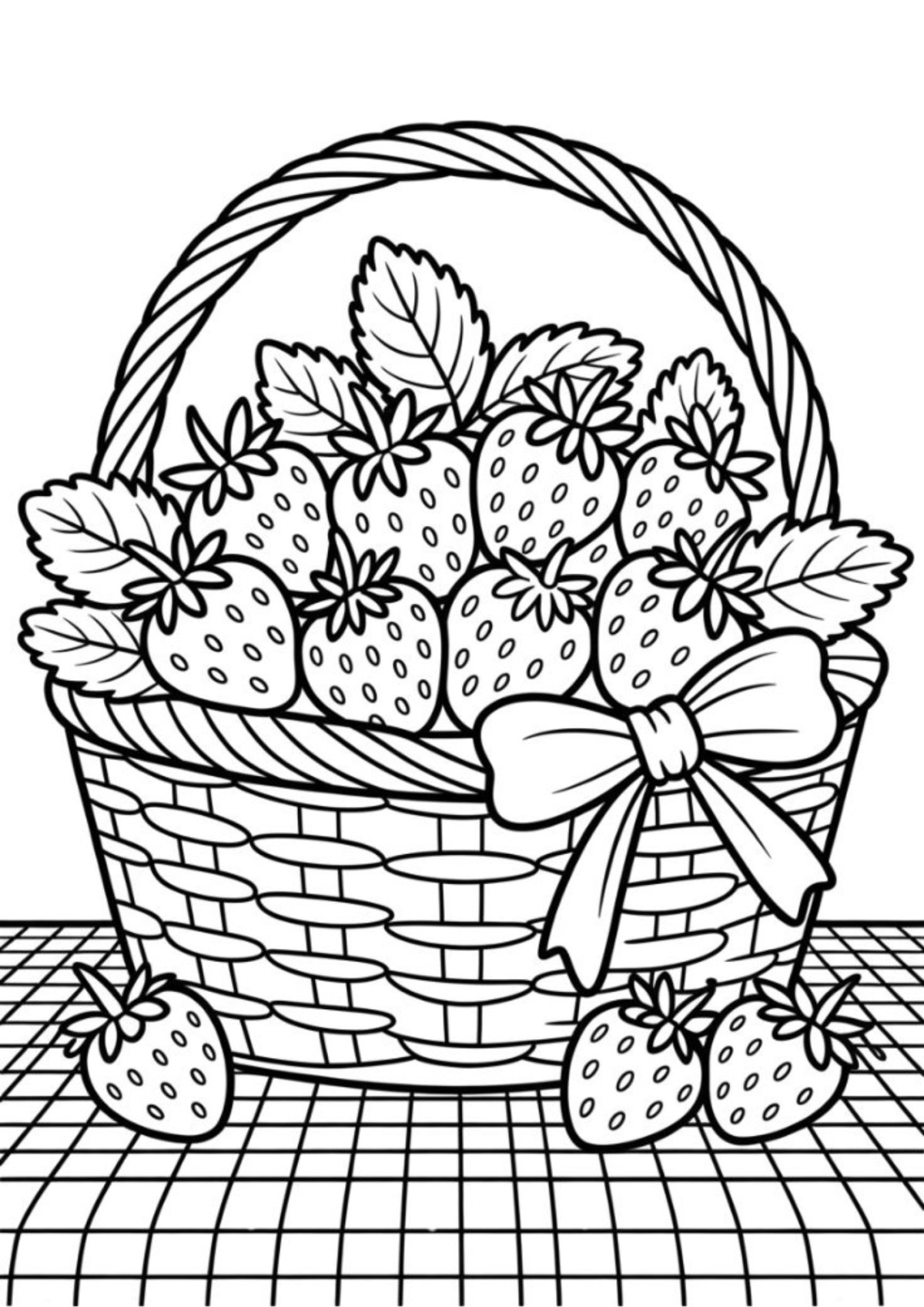 Desenho para Colorir Morango