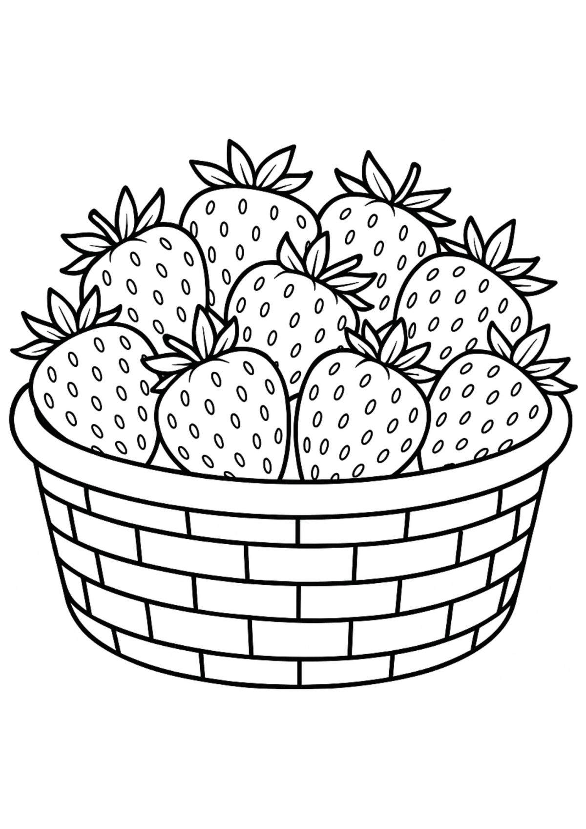 Desenho para Colorir Morango
