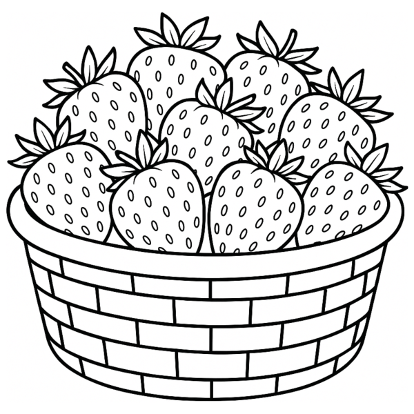 Desenho para Colorir Morango