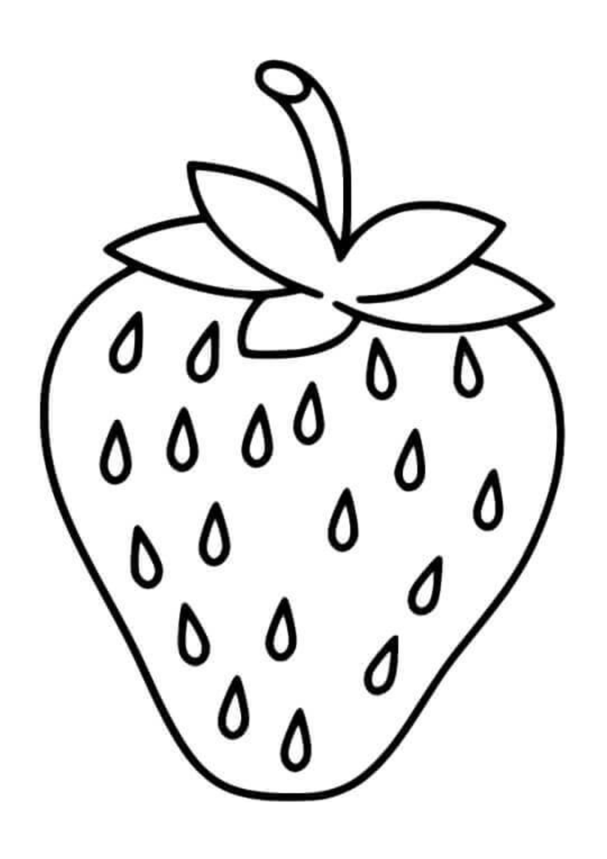 Desenho para Colorir Morango