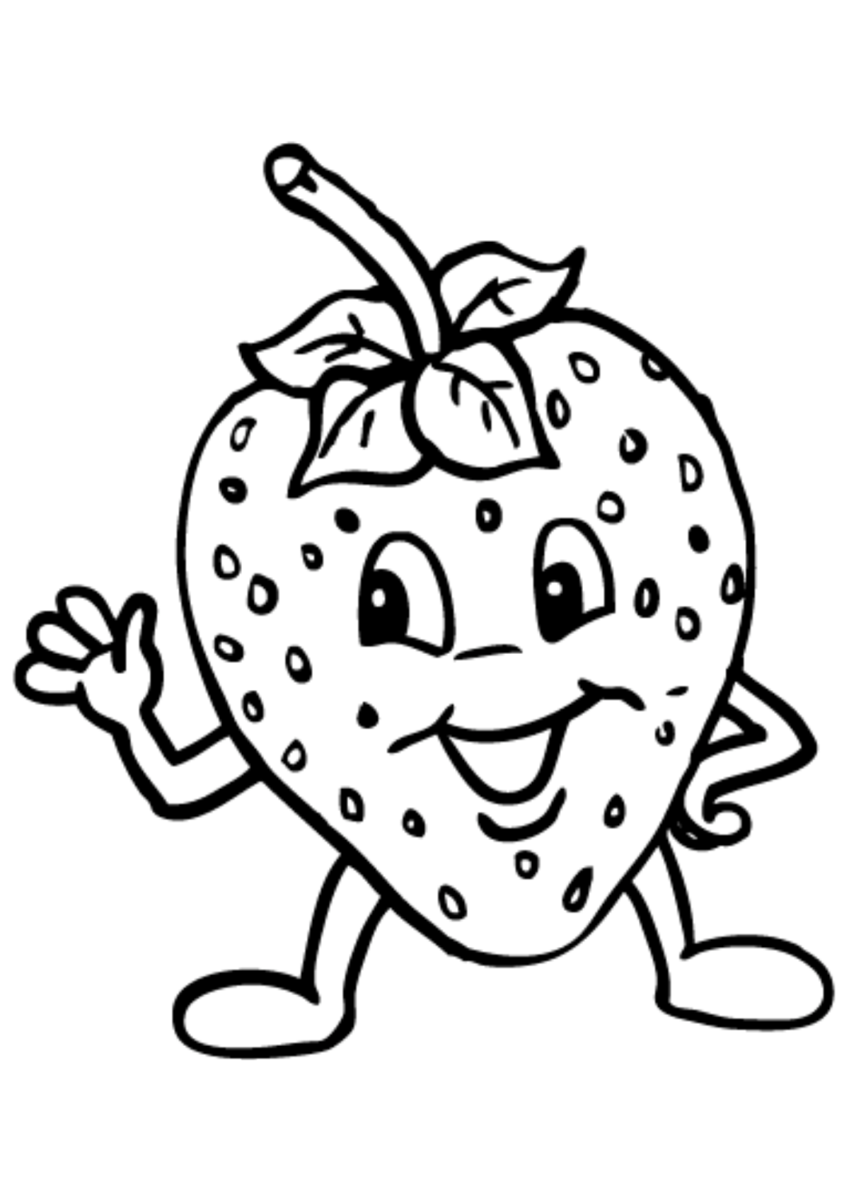 Desenho para Colorir Morango