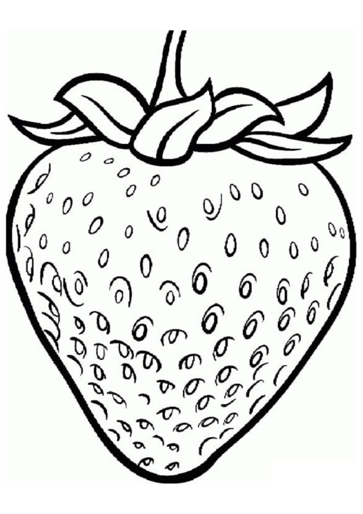 Desenho para Colorir Morango