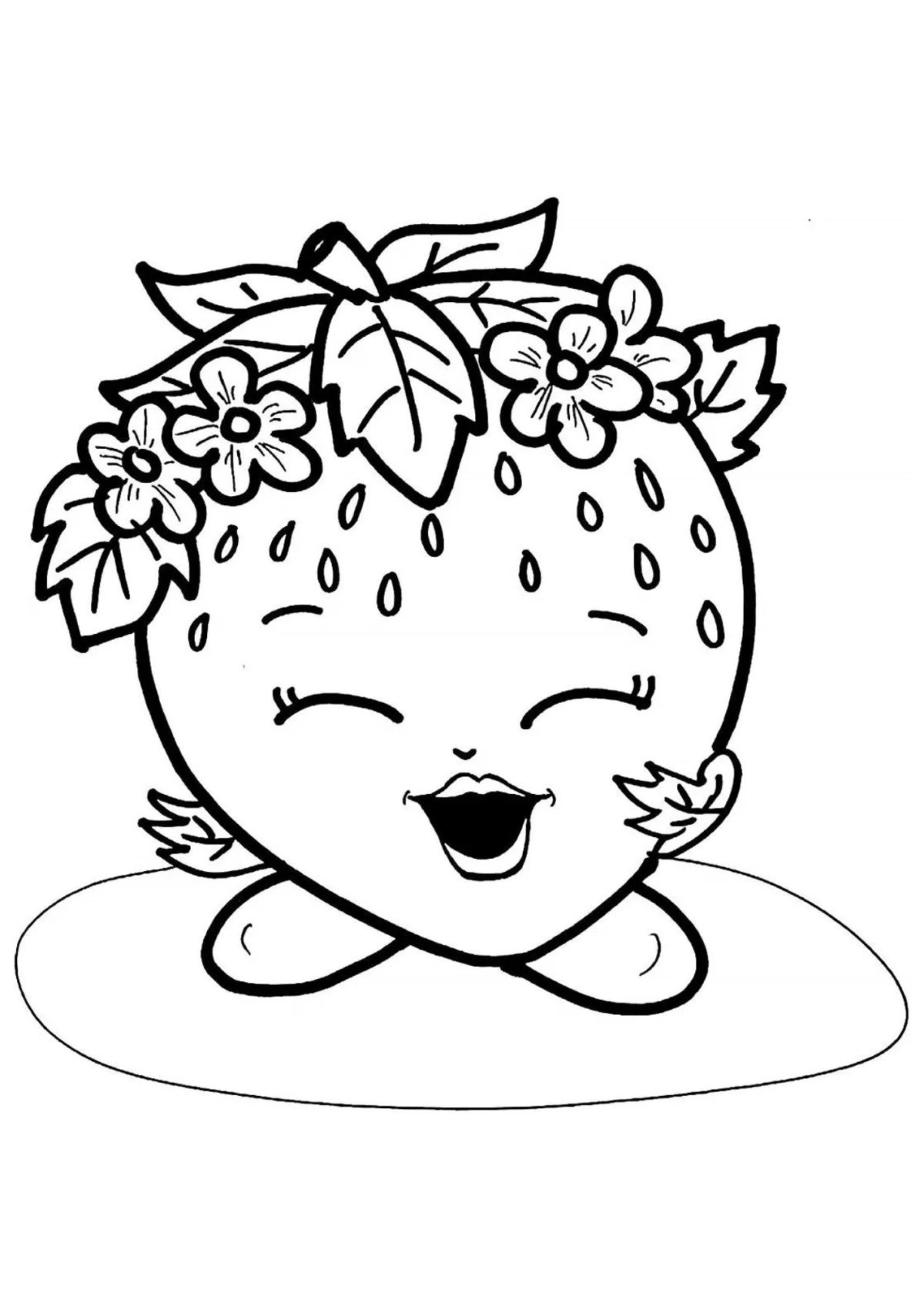 Desenho para Colorir Morango