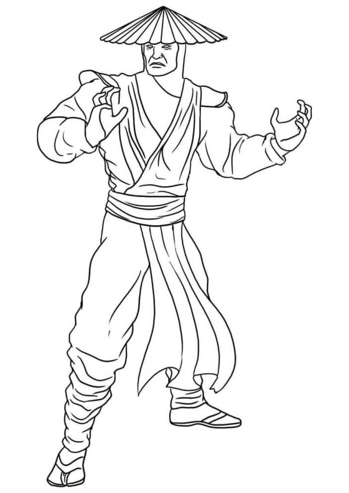 Desenho para Colorir Mortal Kombat