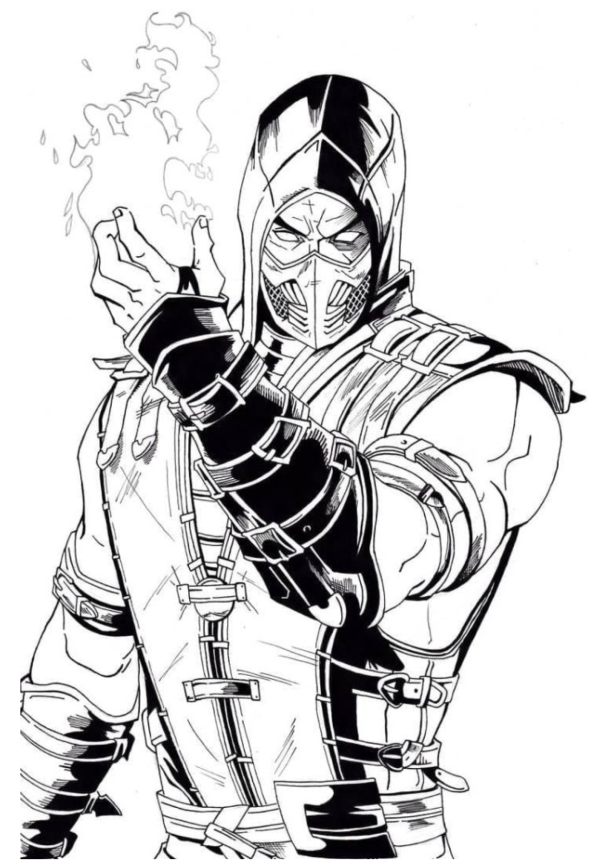 Desenho para Colorir Mortal Kombat