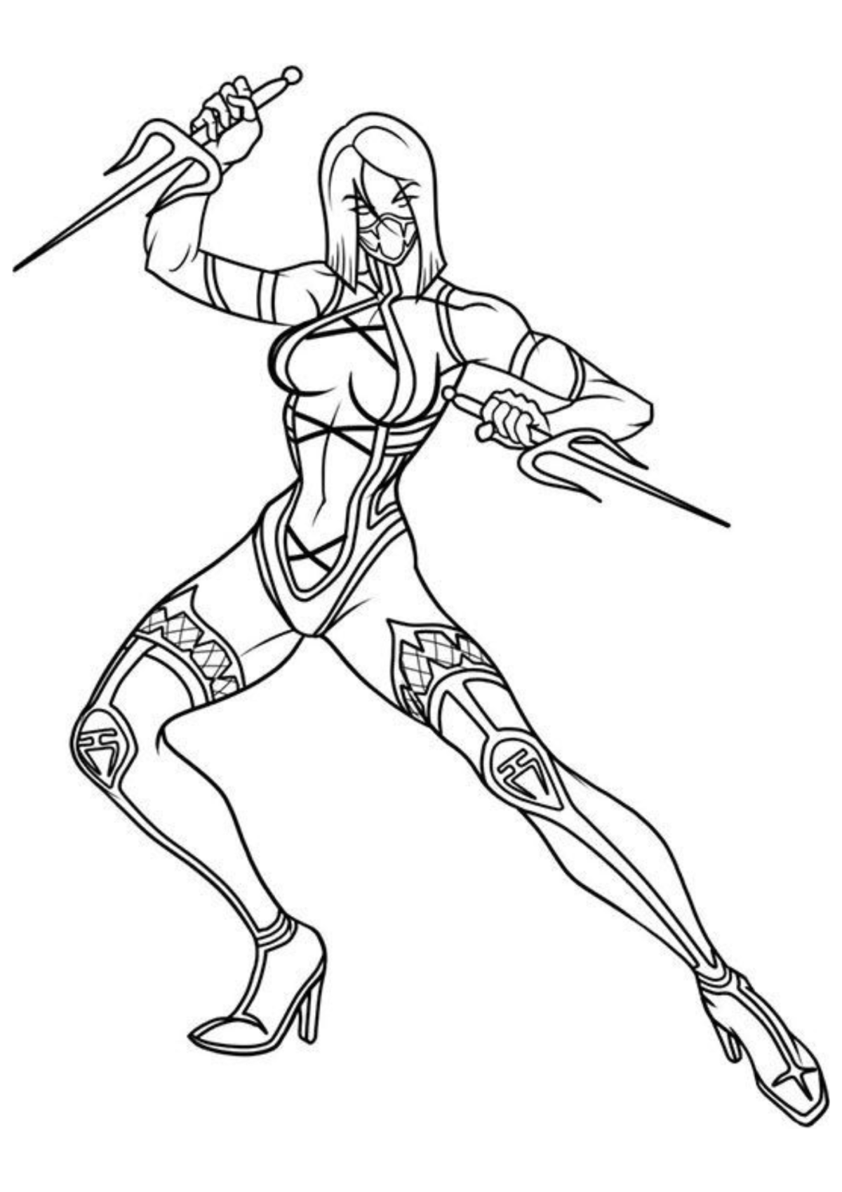 Desenho para Colorir Mortal Kombat