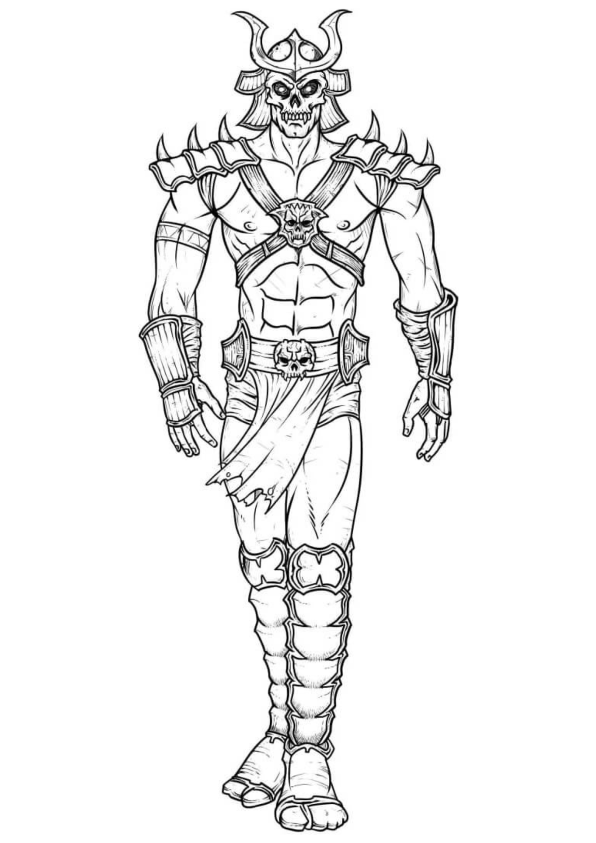Desenho para Colorir Mortal Kombat