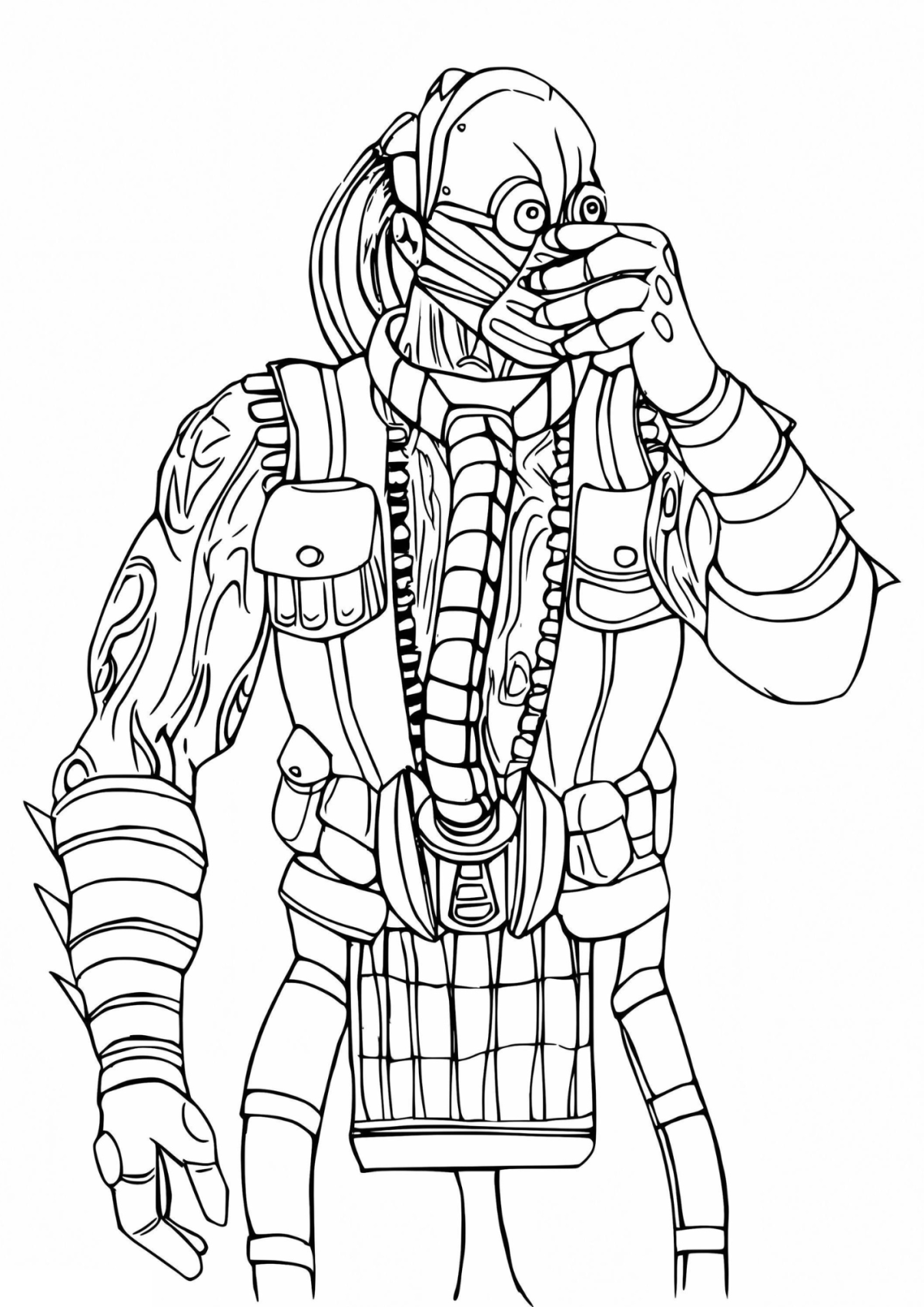 Desenho para Colorir Mortal Kombat