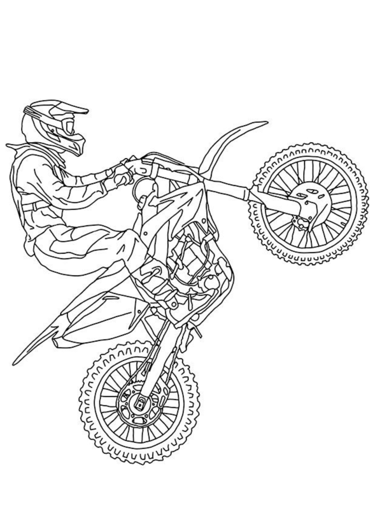 Desenho para Colorir Moto
