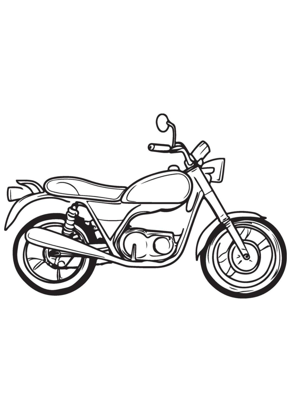Desenho para Colorir Moto