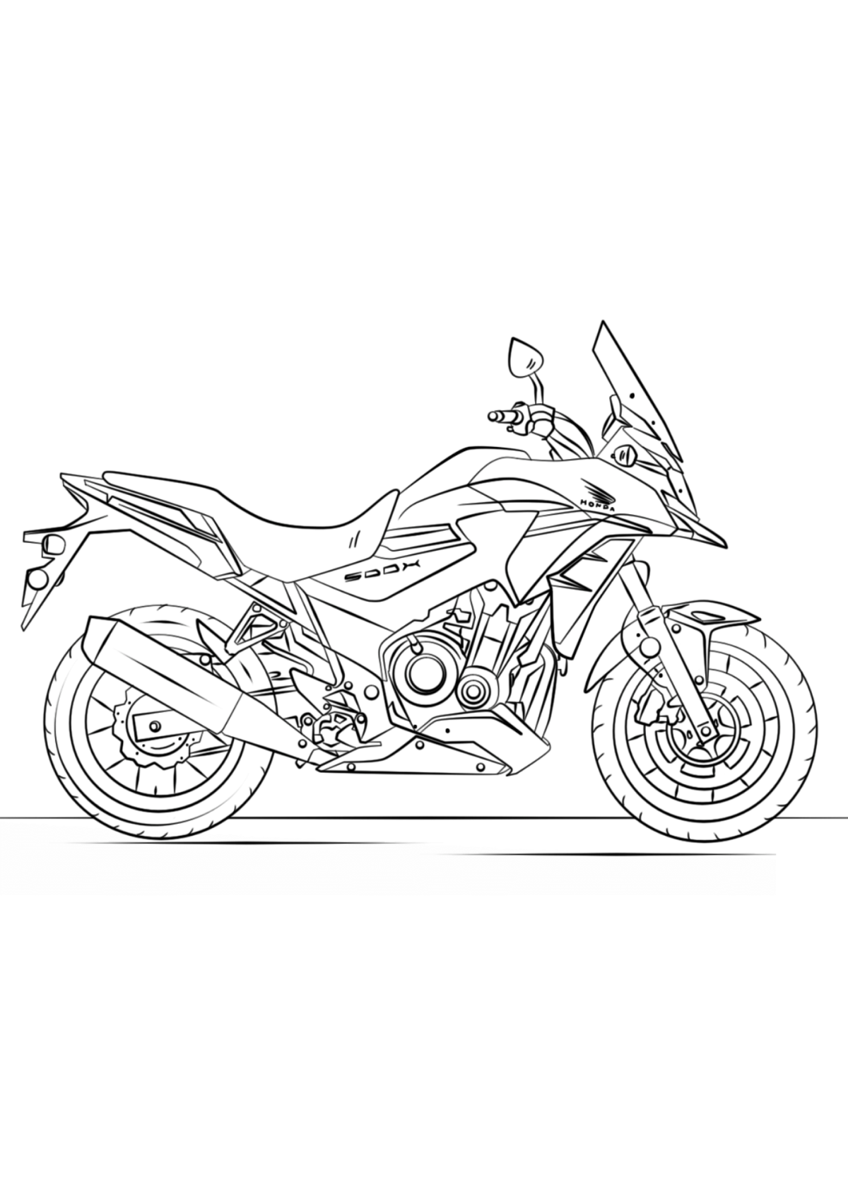 Desenho para Colorir Moto