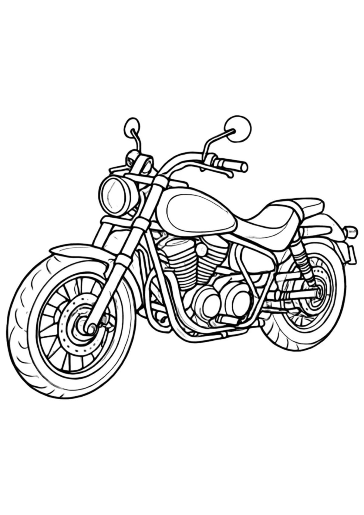Desenho para Colorir Moto