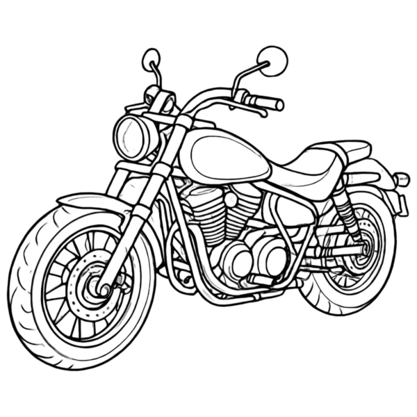 Desenho para Colorir Moto
