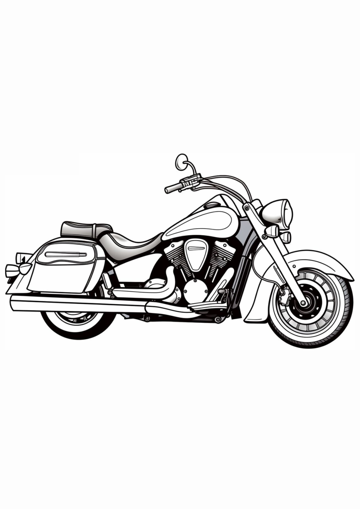 Desenho para Colorir Moto