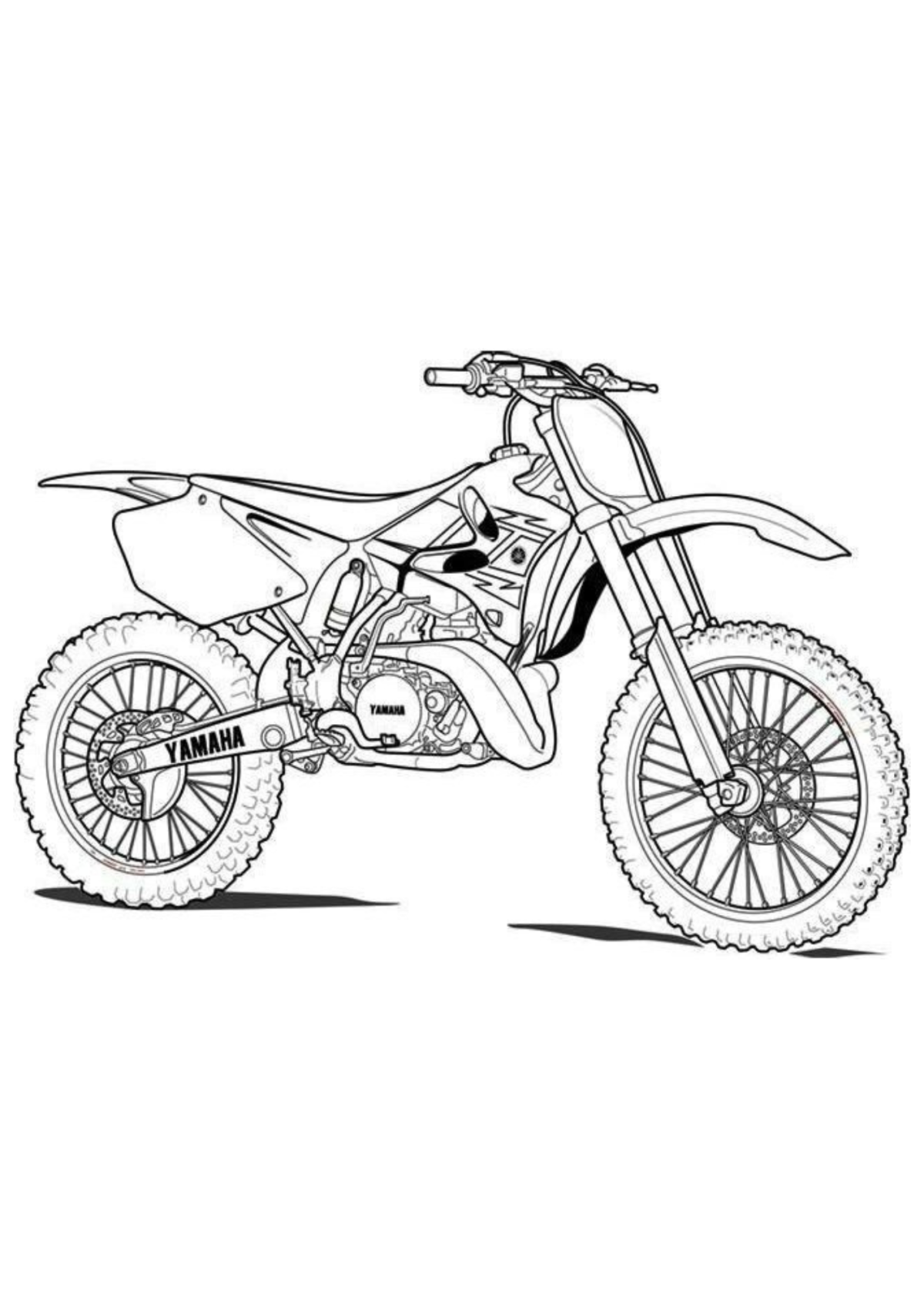 Desenho para Colorir Moto