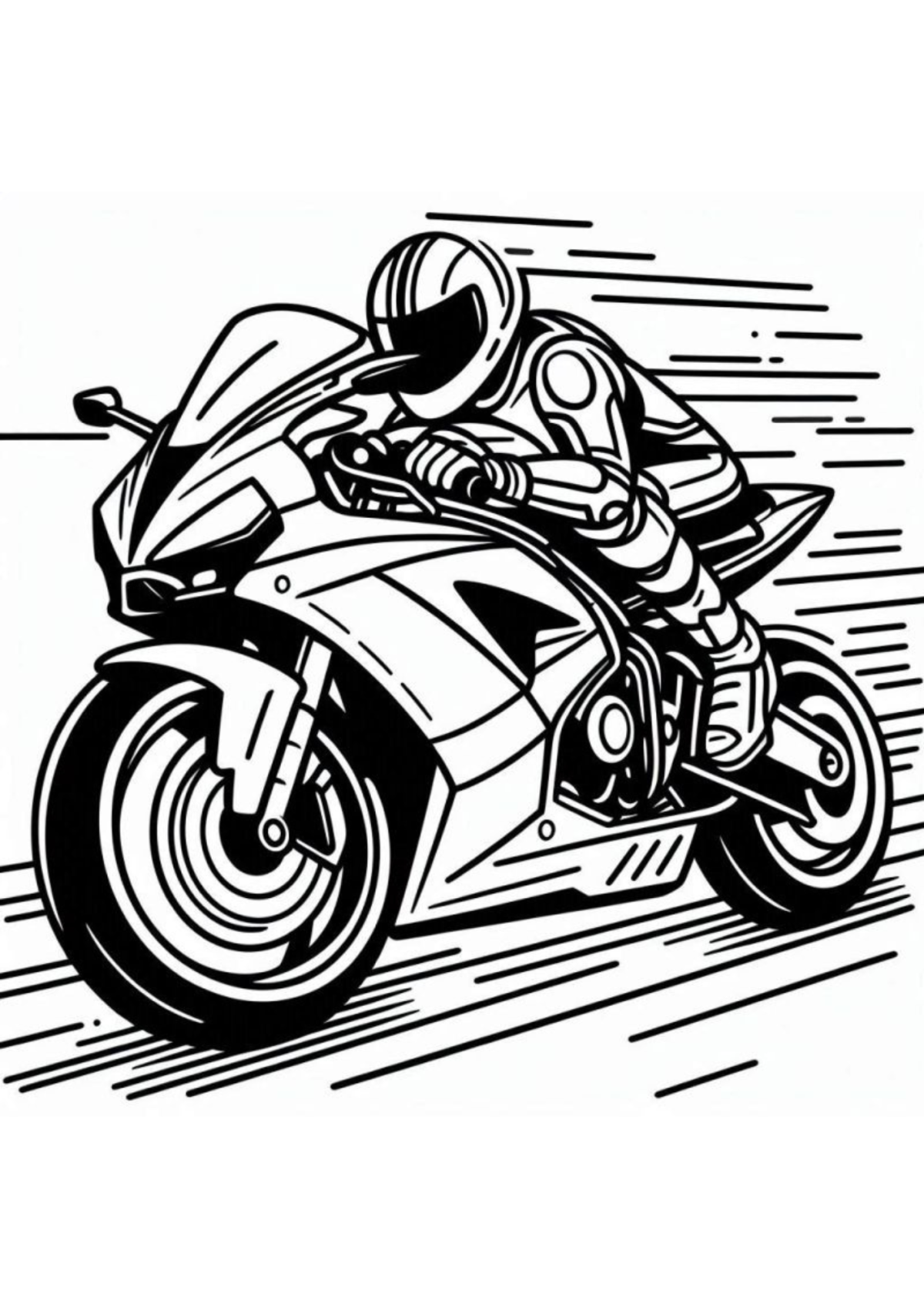 Desenho para Colorir Moto