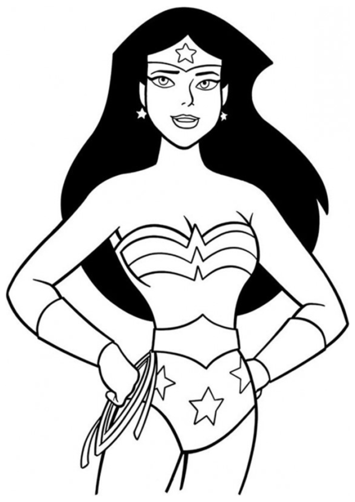 Desenho para Colorir Mulher Maravilha