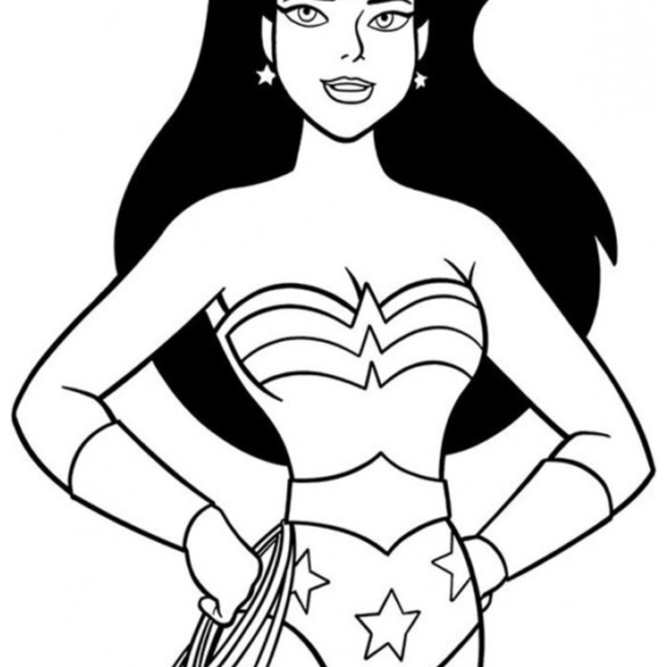 Desenho para Colorir Mulher Maravilha