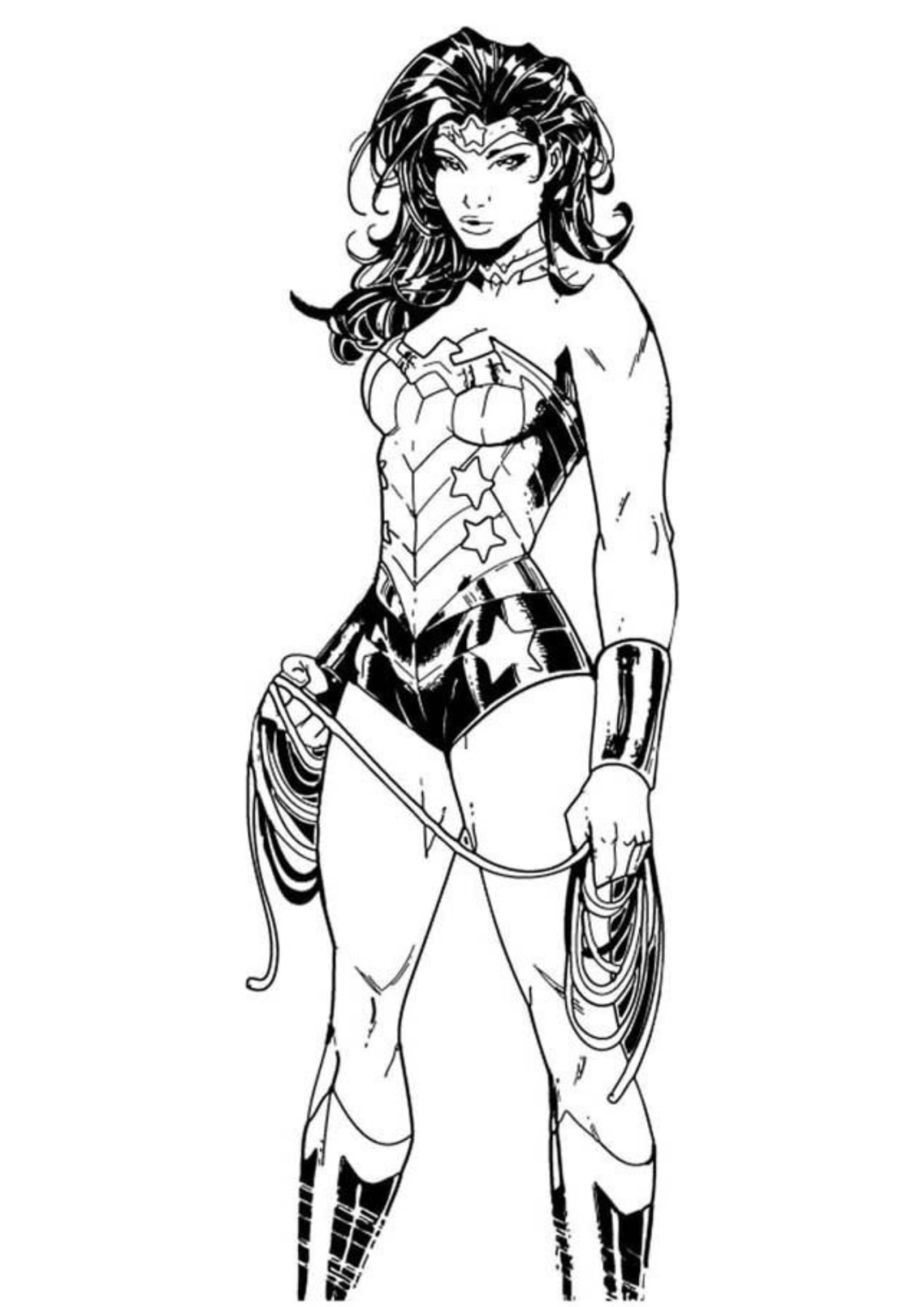 Desenho para Colorir Mulher Maravilha