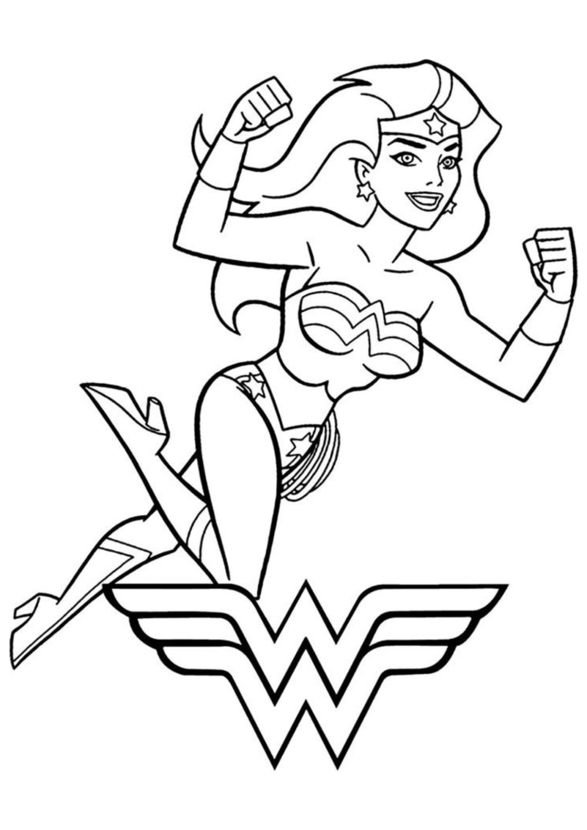 Desenho para Colorir Mulher Maravilha