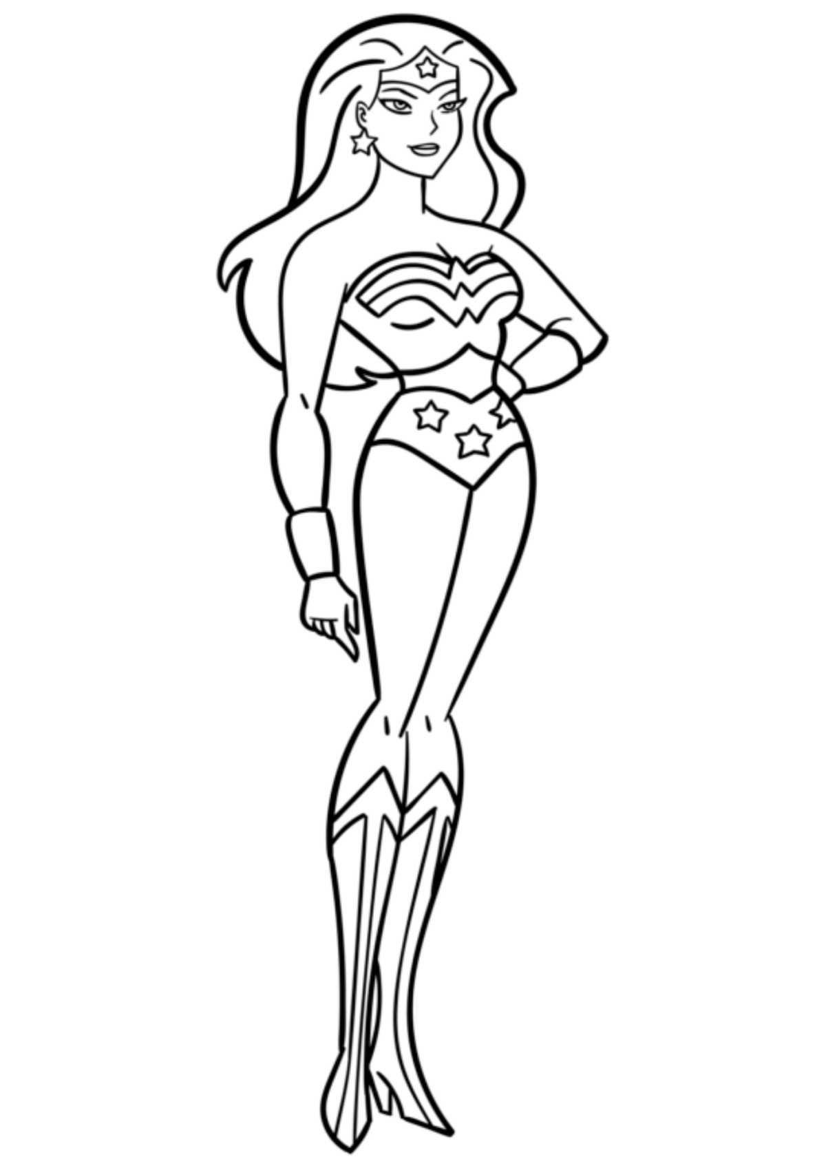 Desenho para Colorir Mulher Maravilha