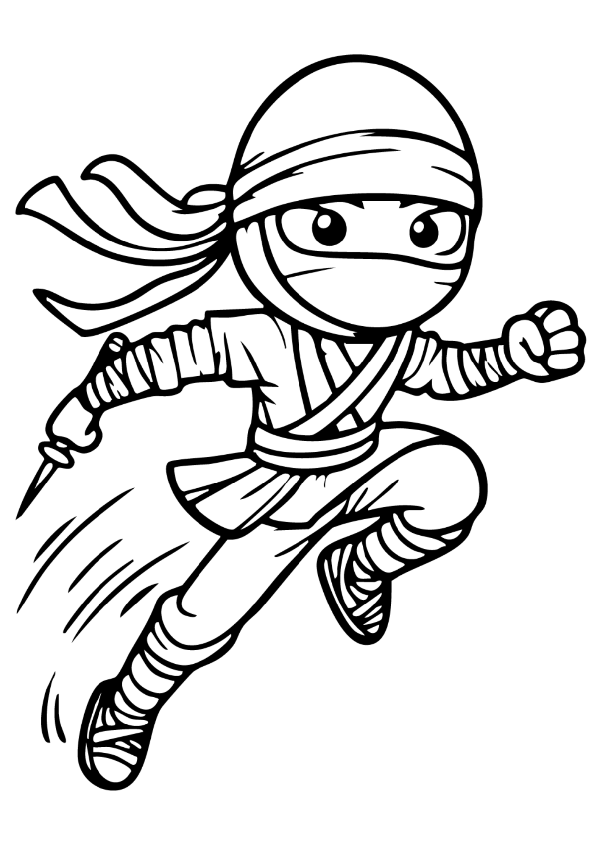 Desenho para Colorir Ninja