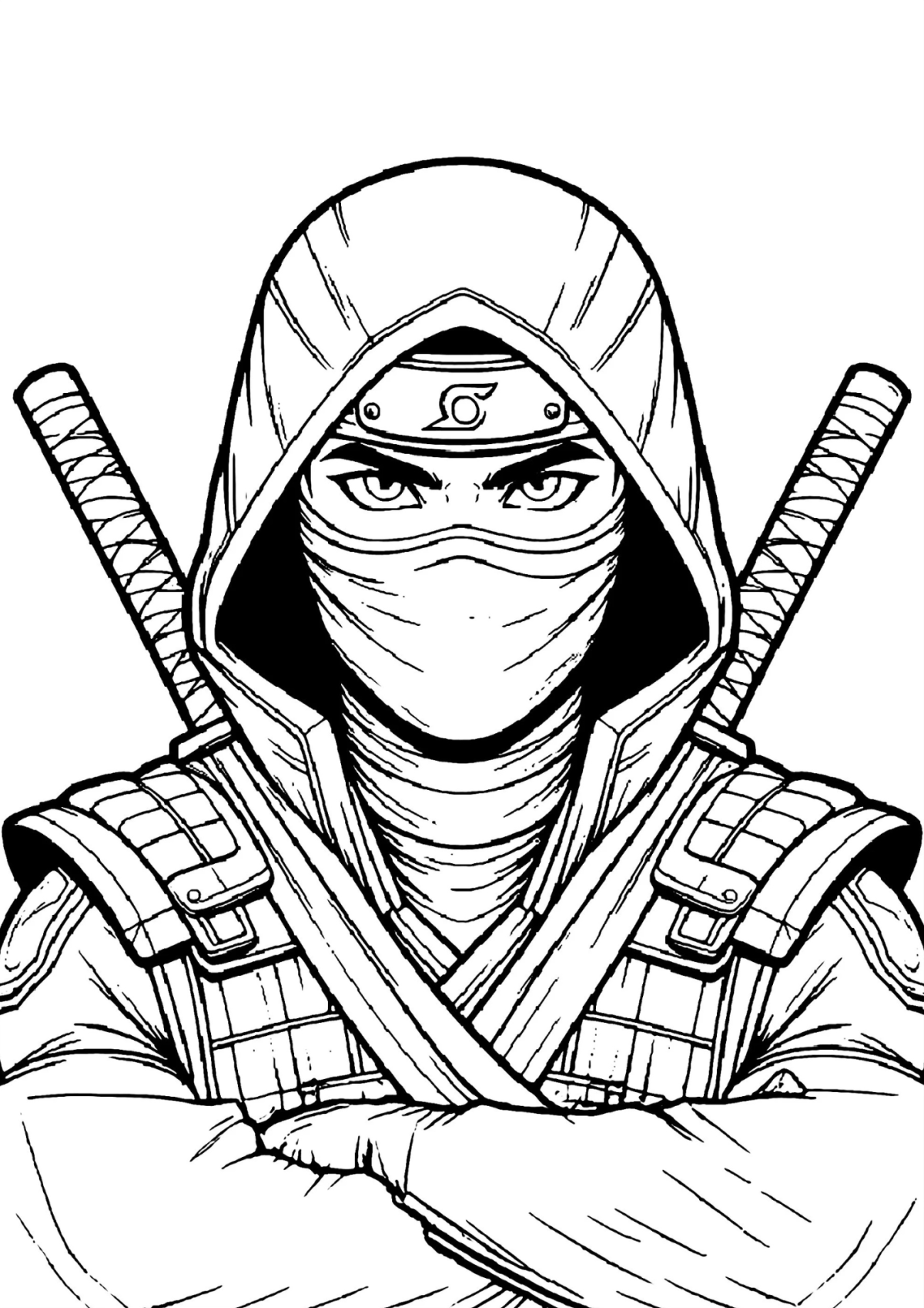 Desenho para Colorir Ninja