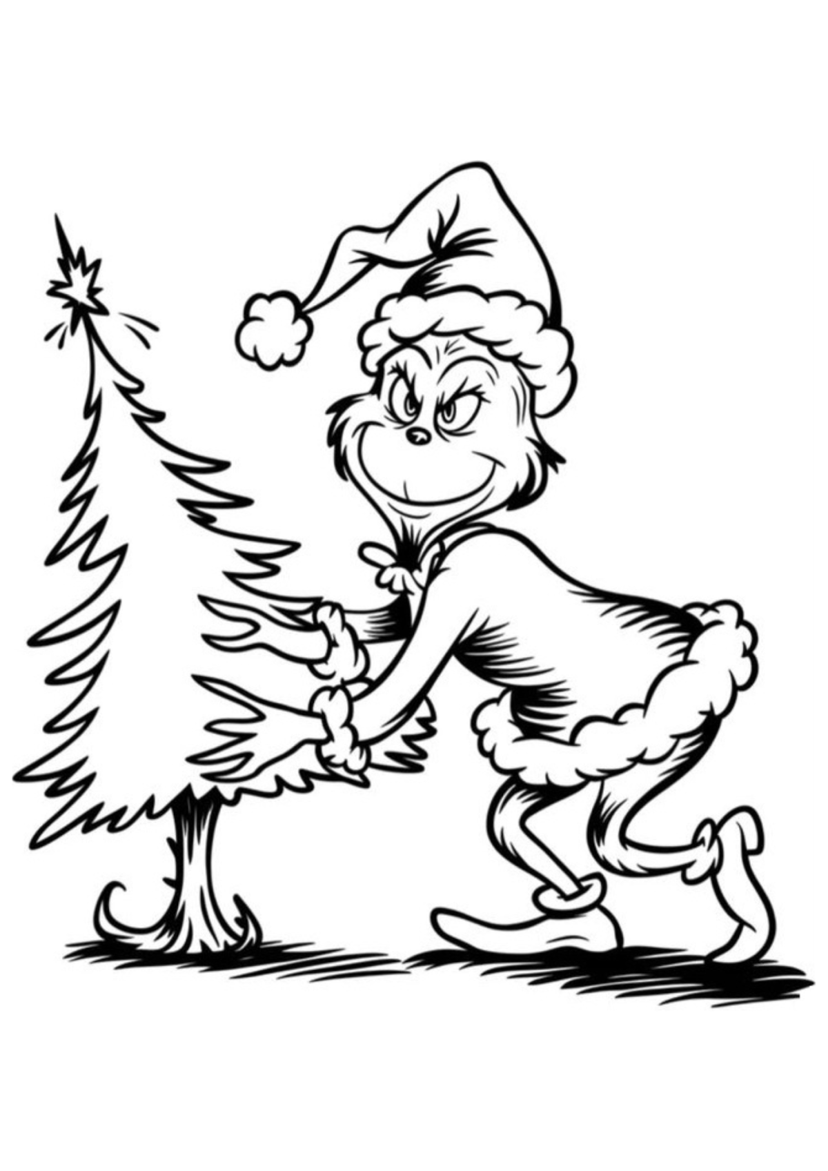 Desenho para Colorir O Grinch