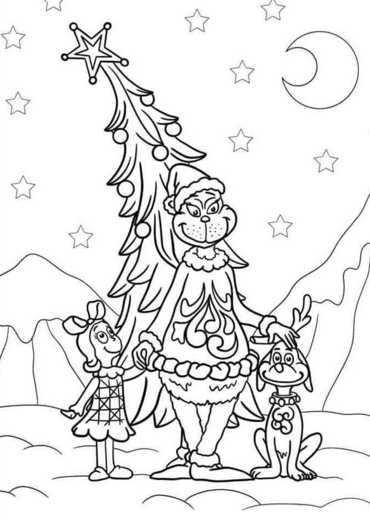 Desenho para Colorir O Grinch