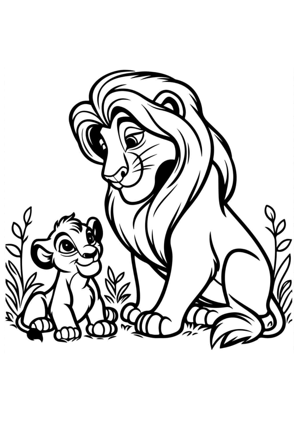 Desenho para Colorir O Rei Leão