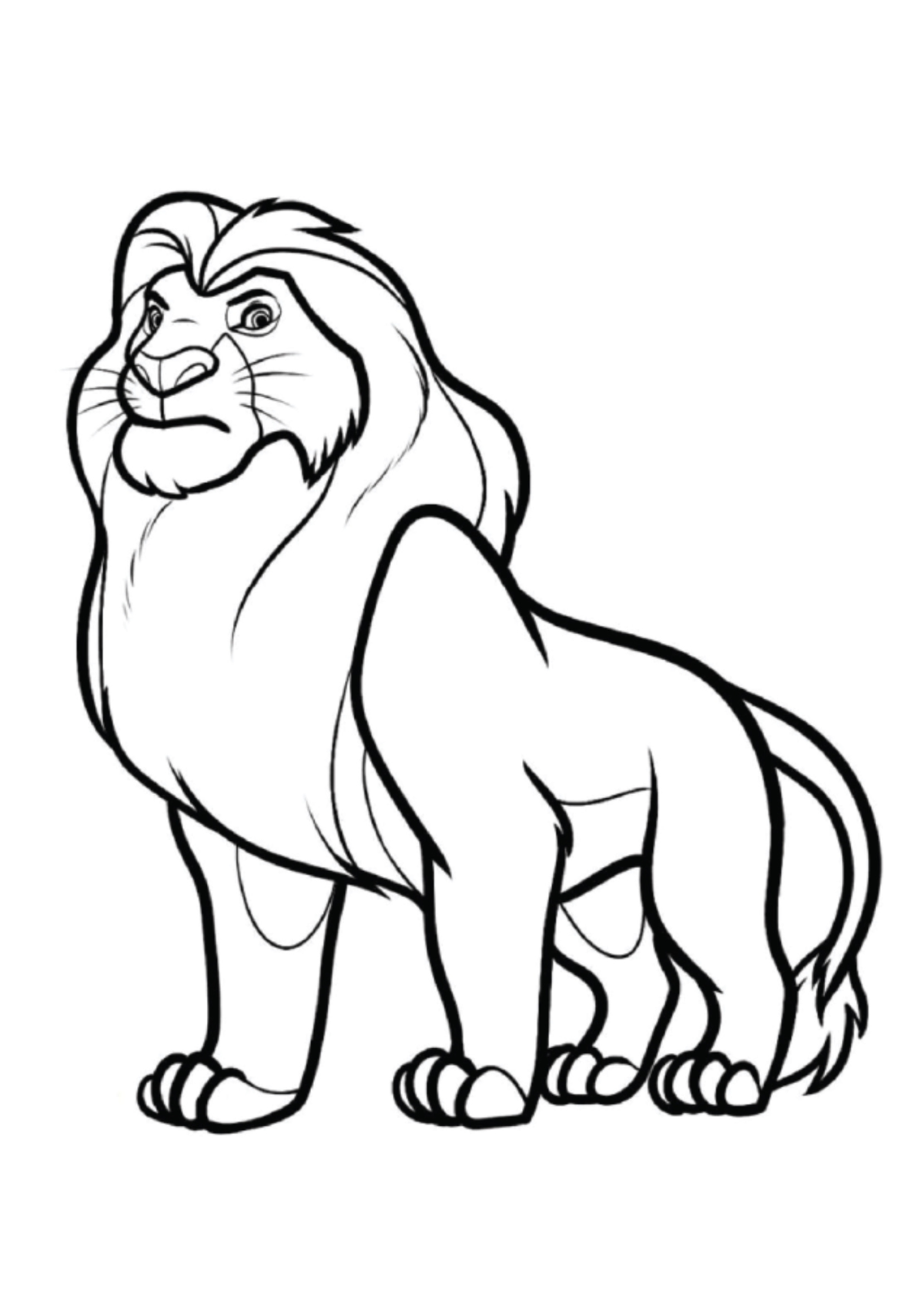 Desenho para Colorir O Rei Leão