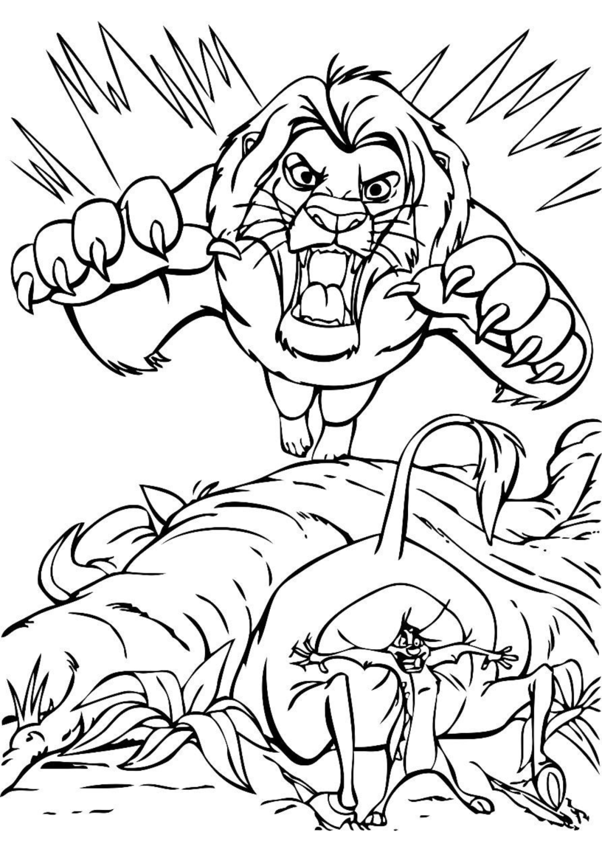 Desenho para Colorir O Rei Leão