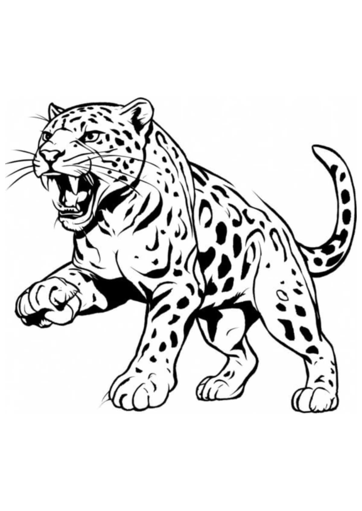 Desenho para Colorir Onça