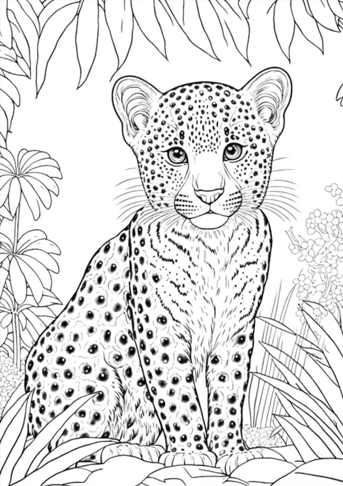 Desenho para Colorir Onça