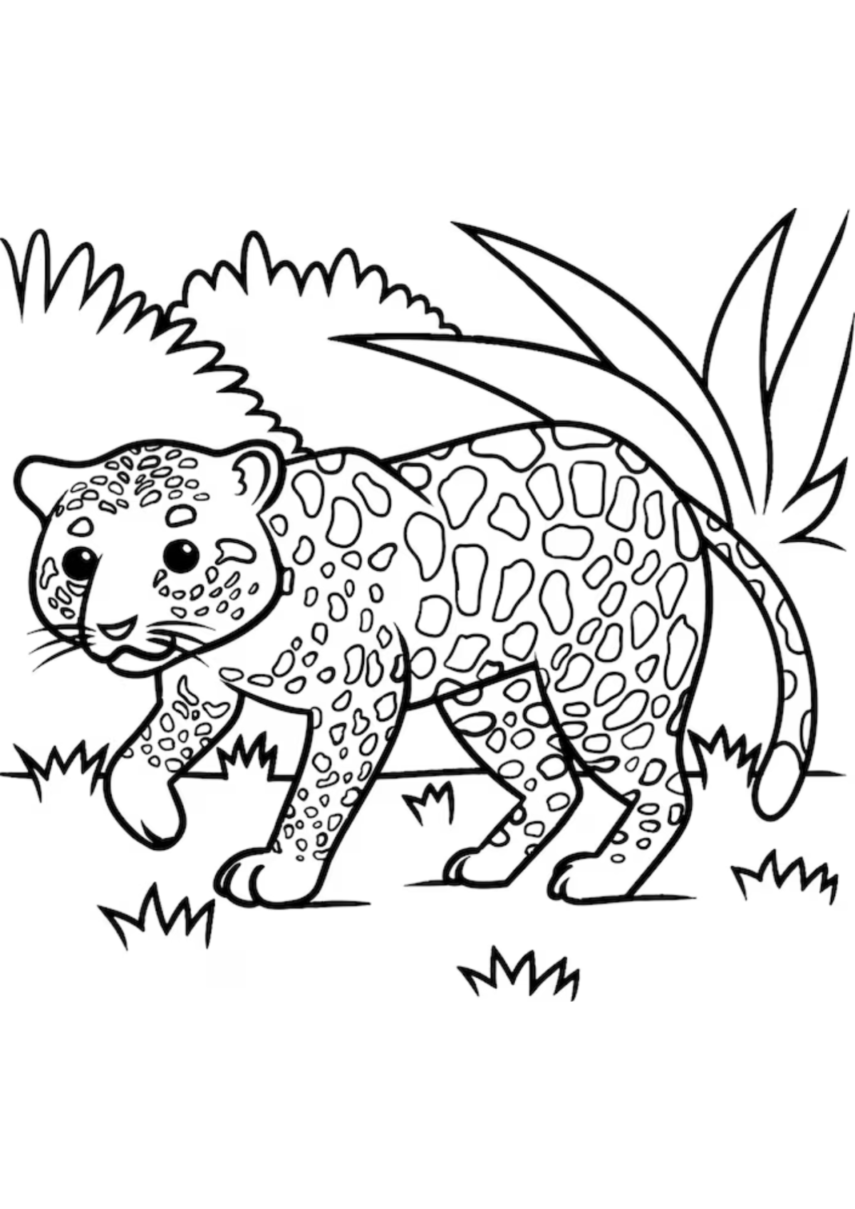 Desenho para Colorir Onça