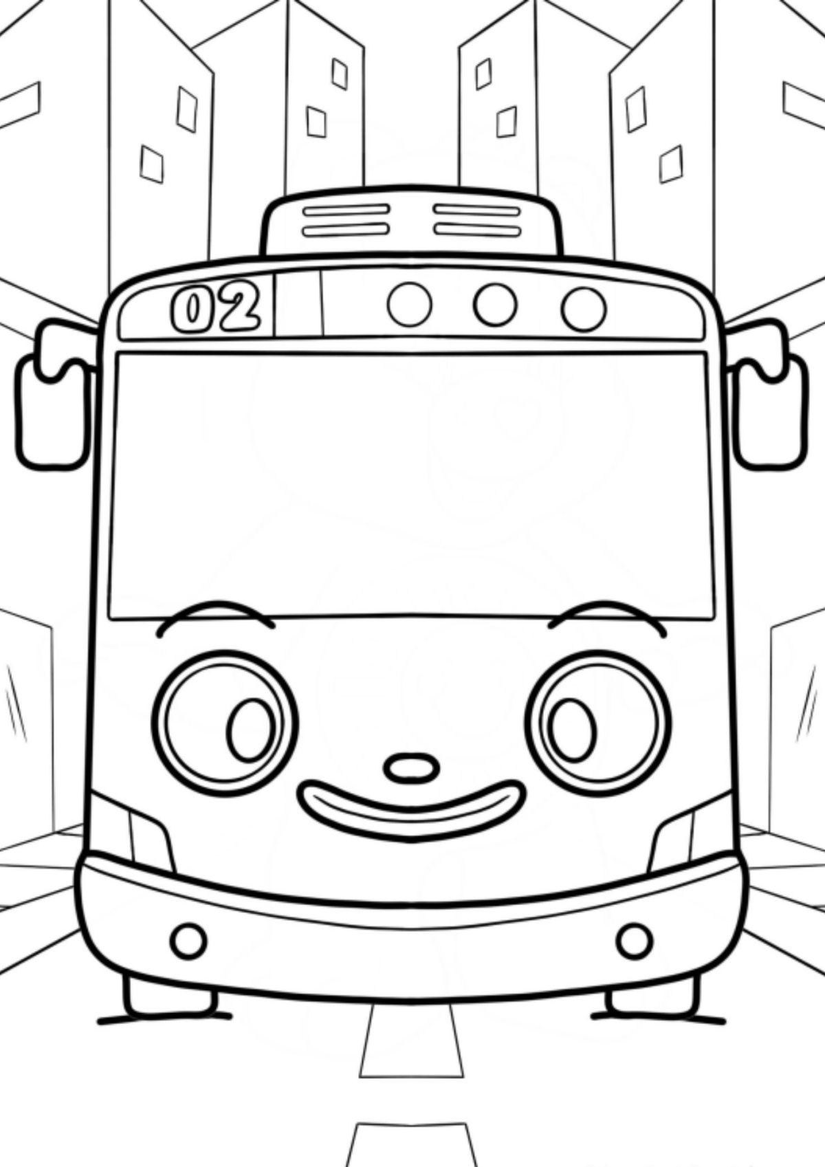 Desenho para Colorir Ônibus