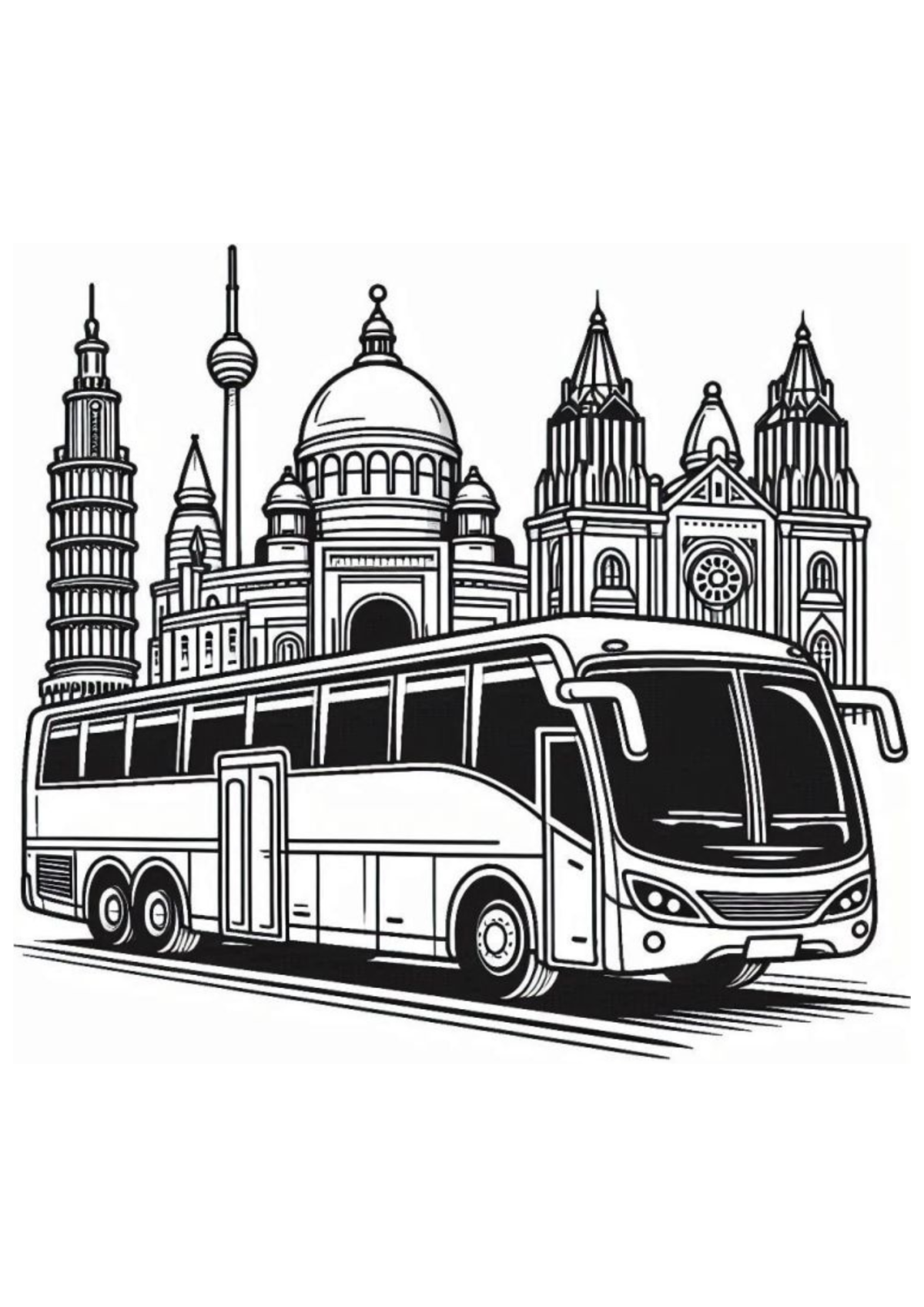 Desenho para Colorir Ônibus